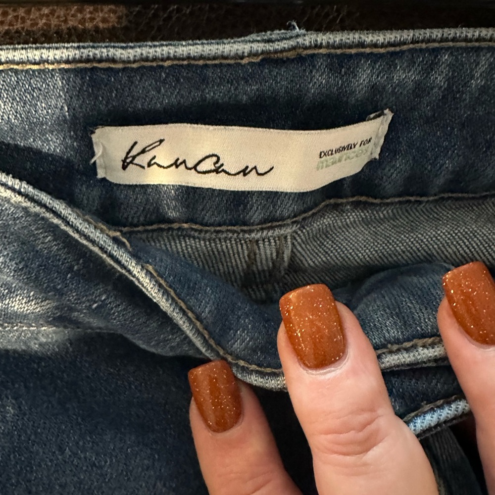 KanCan Women's Ripped Skinny Jeans - Blue - Picture 5 of 9